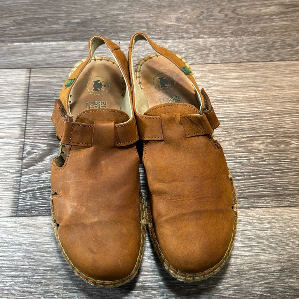 El Naturalista Brown Leather Sandals Size 42 (D198)